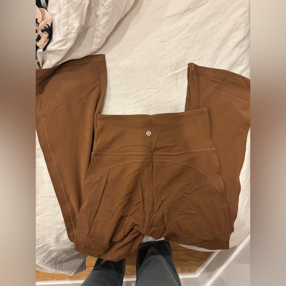 Lululemon flare high waisted brown yoga pants